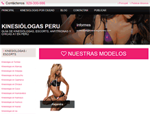 Tablet Screenshot of kinesiologasperu.com